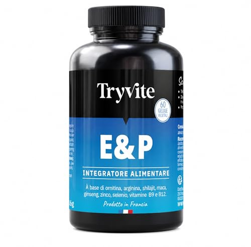 TRYVITE Integratore Alimentare 2026 | Con Shilajit, Maca, Ginseng, L-Arginina, L-Ornitina e Zinco | 60 Capsule Vegetali