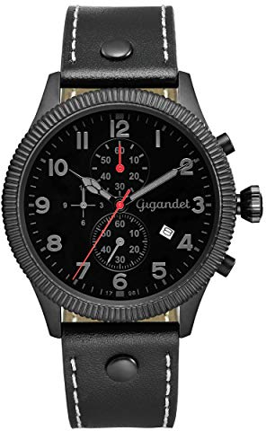 Gigandet Red Baron V Herren Armbanduhr Edelstahl Schwarz Datum G34-003