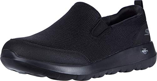Skechers Men's GO Walk MAX CLINCHED Sneaker, Black Textile/Black Trim, 11 UK