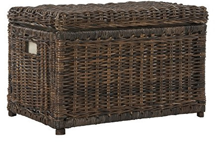 happimess HPM9002A Elijah Baúl Almacenaje Mimbre 76 cm para casa, dormitorio, sala de estar, pasillo, Marrón