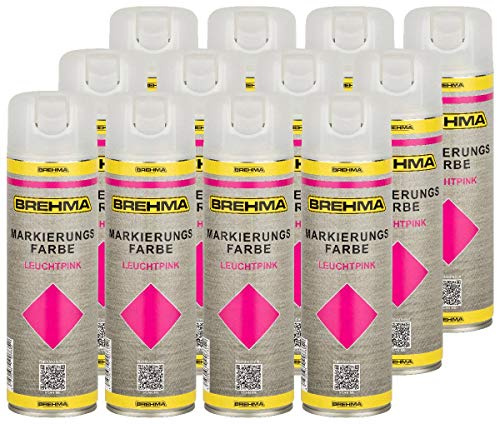 12x Markierungsspray Forstspray Markierungsfarbe leuchtpink