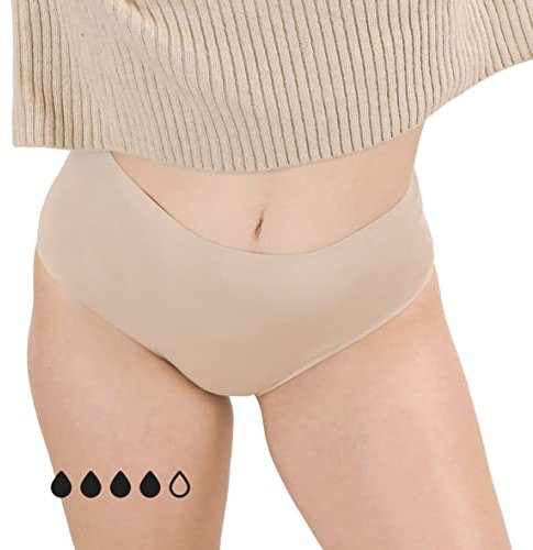 MYLILY® Perioden Unterwäsche High Waist Seamless I Starker Schutz I Bio-Baumwolle I Periodenunterwäsche auslaufsicher I Nachhaltig & waschbar I Inkontinenz I Schwangerschaft & Wochenbett geeignet (L)