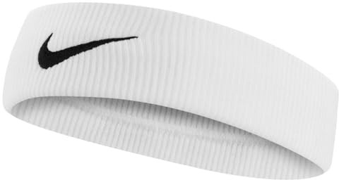 Nike Bandeau Elite Unisexe pour Adulte, Blanc/Noir, Taille Unique
