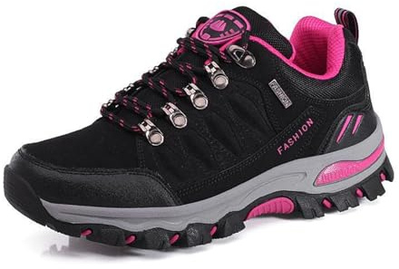 Sudychen Chaussures de Randonnée pour Femme Légères 36-42EU | Baskets Basses, Respirantes, Antidérapantes, Extérieur, pour le Camping et la Course à Pied, Noir Gris Violet Rose
