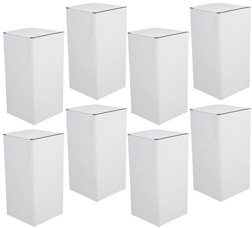 Tofficu ZuverläSsige 10 X 10 X 20 Cm Versandkartons Aus WeißEr Wellpappe, 10er Set FüR Verpackung, Postversand, Umzug Und Lagerung