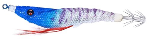 FOLANDO 10.7cm Fishing Lures Squid Octopus Shrimp Baits, Fishing Lure Glow Squid Jigs Luminous Squid Jig Shrimp Lure Artificial Shrimp Kit 6.5g 1# SJ049