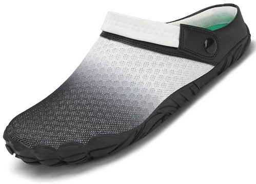 SAGUARO Sommartofflor herr trädgårdsskor damtofflor lätta pantoletter halkfria badtofflor sandaler storlek 36–48, Färggradient vit, 45 EU