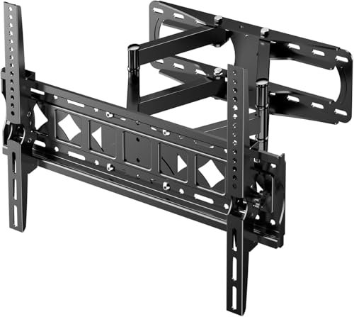 JXMTSPW Support mural Full Motion pour TV à écran plat incurvé de 81,3 à 85,9 cm, support mural pivotant et inclinable pour télévision VESA max 400 x 400 mm avec jusqu'à 45 kg réglable vers le haut et