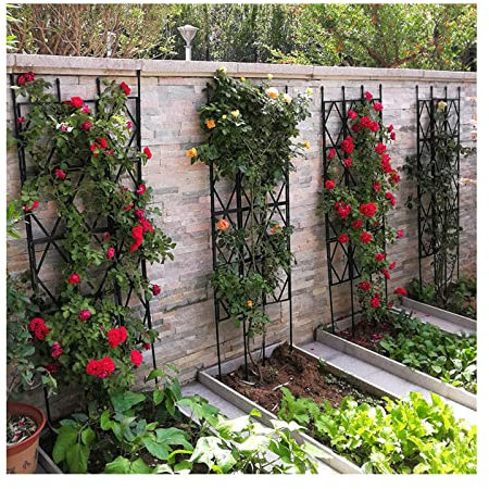Enrejado de hierro para plantas trepadoras, panel de celosía de alambre resistente para verduras y flores de patio, 85 x 130 cm