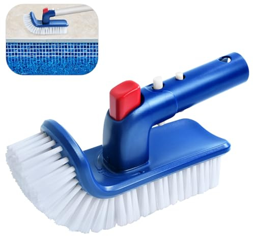 Cabezal de Cepillo para Piscina, Cepillo de Limpieza de Piscina, 180 Grados Giratorio Cepillo para Limpiar Fondo, Cepillo Limpiafondos Piscina Manual, para Piscinas, Jacuzzi, SPA, Baños, Cocina