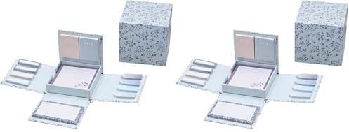 Idena 11370 - Set di blocchi note apribili con foglietti adesivi e nastro adesivo, pratico dispenser in scatola pieghevole, adatto per l'ufficio, la scuola e la casa, compatto e versatile