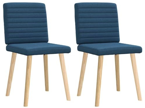 Frdhee Sedie sala da pranzo sedia visitatore,Sedie da pranzo 2 pezzi tessuto blu,Sedia da pranzo per sala da pranzo soggiorno