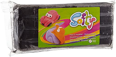 MY MANDARINE SO0870500100C - Un pain de 500 g de PATE A MODELER - Softy - À partir de 3 ans - NOIR