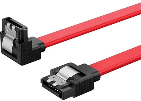 AAA PRODUCTS | SATA Cable III, 3 Pack SATA Cable III 6Gbps HDD SDD Data Cable with Locking Latch 18 Inch for SATA HDD, SSD, CD Driver, CD Writer (Angle)