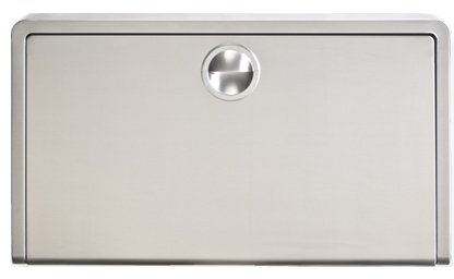 KEMMLIT Girona Wickeltisch- klappbar als Wandwickeltisch/Wickelregal, Edelstahl, für öffentlichen Bereich