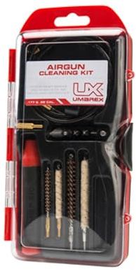 Umarex .177 and .22 Caliber Air Gun Cleaning Kit - Includes Cleaning Rod, Brushes, Mops, Cleaning Pellets, and Driver Set, Black