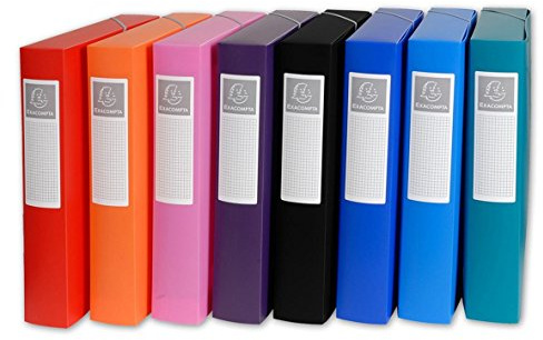 Exacompta arkivbox PP Opak A4 rygg 6 cm slumpmässig färg
