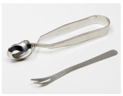 Restaurant Supplies Stainless Steel Snail Tong & Fork Set