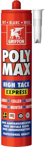 Mastic colle Poly Max High Tack Express 45kg/cm² GRIFFON Blanc 435 gr - 6303764