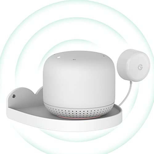Wandhalterung für Google Nest WiFi Router point2 Google Mesh WiFi-Einfache und robuste Wandhalterung Standhalterung für Google Nest WiFi Router point2-Halterung,ohne unordentliche Kabel (weiß)