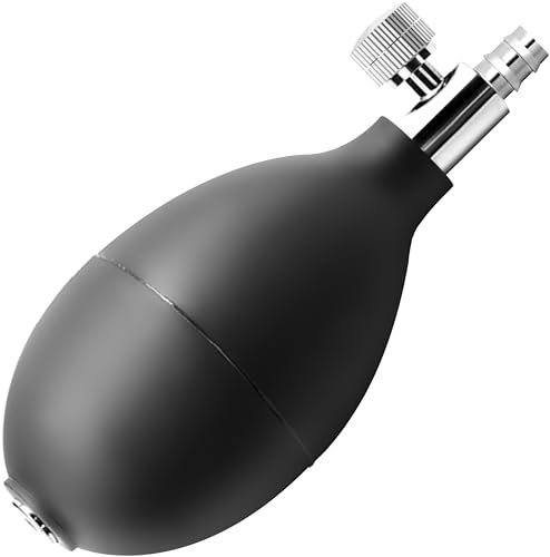 AIESI® Monopalla di ricambio in PVC per sfigmomanometro manuale aneroide completa di rubinetto a vite, Latex free, Garanzia Italia 24 mesi