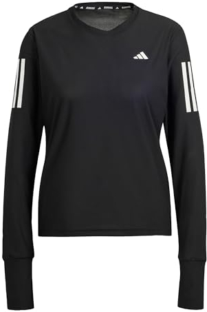 adidas Damen Own The Run Long Cuff Sleeve Tee T-Shirt, Black, L