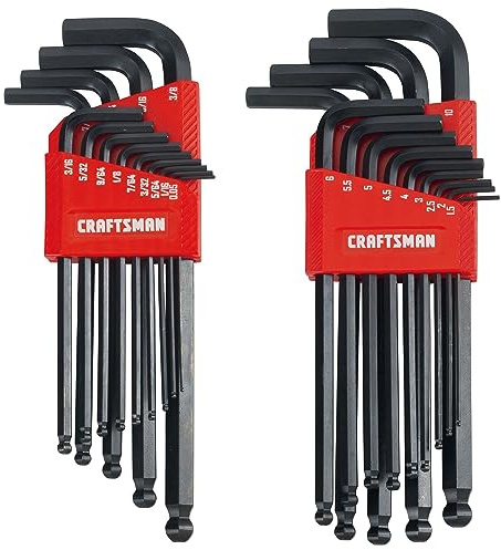 CRAFTSMAN Ball End Hex Key Set, SAE/MM, 26 Piece (CMHT26009)