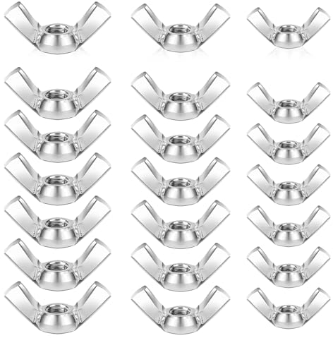 60 Stück Flügelmutter Set Edelstahl, Edelstahl Flügelmutter Flügelmuttern Set Edelstahl Flügelmuttern für Systeme DIY Werkzeuge Silber (M5 M6 M8)