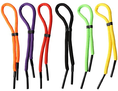 6-pack flytande solglasögonremmar, justerbara glasögonhållare, halkfria flytande glasögonremmar, säkerhetsglasögonrem, hållare, kedja, snodd