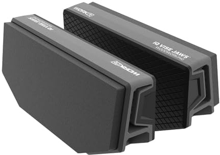 Woodworking Vise Jaws - Upgraded Double-Sided Jaws Provide Secure Non-Marring Grip - 1/2 Taller and 1-11/16 Wider than Standard Jaw Pads for IQ Vise