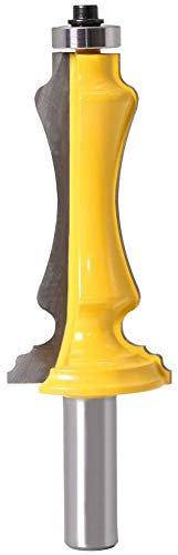 Fraise, fraise à feuillure, fraise à colonne à baguettes, fraise à encadrement de portes et fenêtres, fraise à onglet for cadre de main courante, outils de travail du bois for moulures architecturales