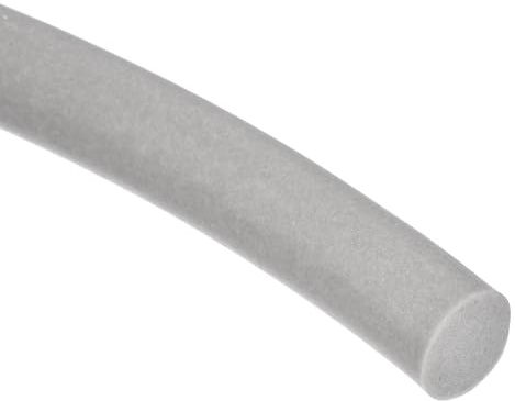 QUARKZMAN Nastro di Tenuta in Schiuma di Silicone, 12mm OD x 2,5M Guarnizione Schiuma Silicone Cavo Guarnizioni Tenuta in Gomma Spugnosa per Magazzino Tubo Paraspifferi Porta, Grigio