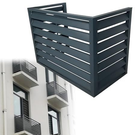 Outdoor Metal Air Conditioner Cover Weatherproof Heat Pump Cage for HVAC Units AC Condenser Protector Gray 100x50x70CM