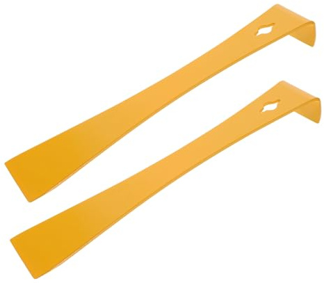 AUTSUPPL Grattoir Apiculteur Ruche Lot de 2 Outils en Acier Inoxydable Jaune Lève-Cadre Nettoyage Robuste Accessoires Apiculture