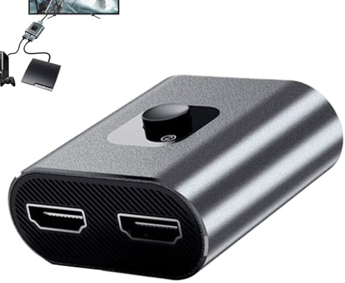 Splitter De Video: Divisor para Monitores Duales, Pantallas De Espejo Splitters | 2 En 1 Adaptador De Salida | Plug and Reproducir El Splitido del Puerto De Pantalla | para PC Monitor Portátil TV