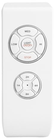 Smandy Universal Takfläktlampa Fjärrkontrollsats 3 Hastigheter 4 Timings Trådlös Sändarmottagare med Väggfäste för Kontor i Vardagsrummet i Sovrummet