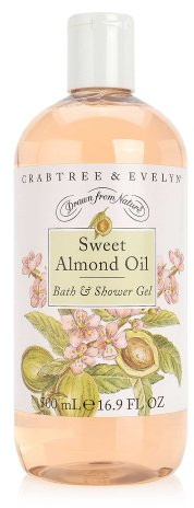 Crabtree & Evelyn Bath and Shower Gel, Sweet Almond Oil, 16.9 Fl Oz