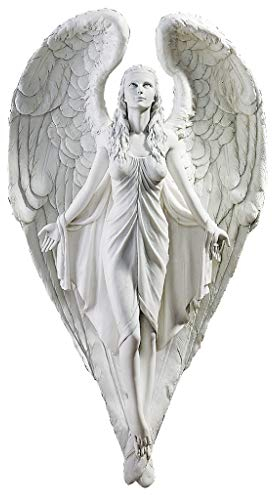 Design Toscano DB43016 Scultura Murale Angelo del Percorso Spirituale, Off Bianco
