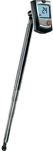 Testo 405 Digital Mini Anemometer with Hot-Wire Probe, 0 to 10 m/s Velocity, 0 to 99,990 m3/h Air Flow Volume, -20 to +50° C Temperature