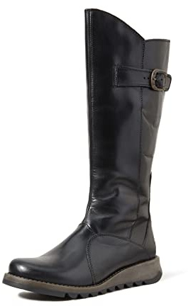 Fly London Mol 2, Botas con cremallera, Mujer, Black 005, 38 EU