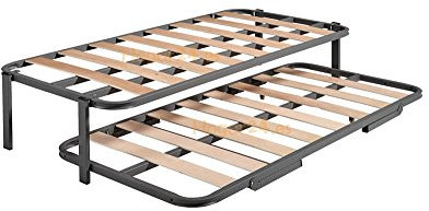 Hogar 24 Cama Nido con 2 Somieres Estructura Reforzada Doble, Acero, 80x190 cm