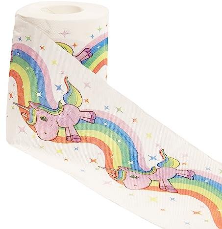 getDigital Einhorn-Toilettenpapier: 3 Rollen à 200 Blatt, 3-lagig, Mehrfarbig