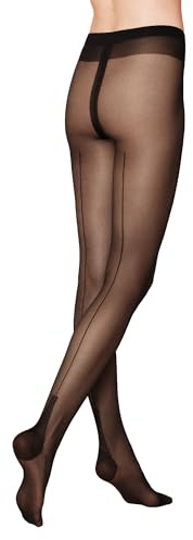 KUNERT Damen Strumpfhosen Raffinesse Backseam transparent matt 20 DEN Black 0500 38-40