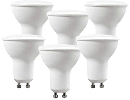 LEDLUX 6 delar LED-lampa GU10 5 W 220 V 400 lumen 110 grader vit opaldiffusor (3000K)