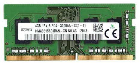Hynix HMA851S6DJR6N-XN - Modulo di memoria RAM da 4 GB DDR4 3200 MHz non ECC SODIMM PC4-25600 CL22 per laptop, mini desktop e sistemi All in One