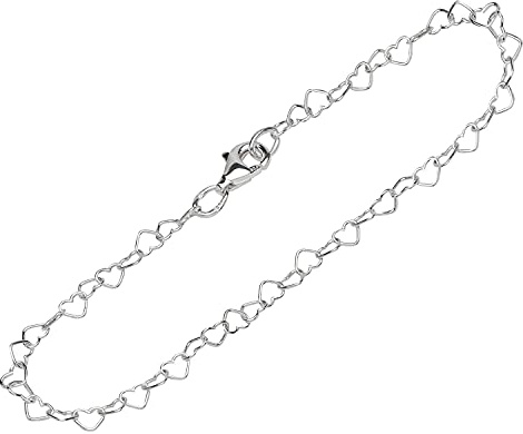 NKlaus bracciale argento 925 19cm catena cuore signore bracciale designer catena ancora 12795