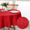 DWCN Rot Tischdecke Rund 120cm,Fleckschutz Abwaschbar Tischwäsche Wasserdicht Tischtuch für Esszimmer,Garten,Party,Hochzeiten oder Haushal