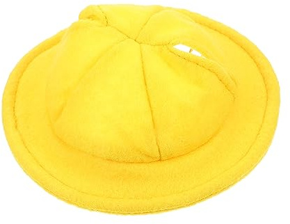 BELLIFFY Cappello Mini per Animali Domestici Giallo in Feltro, Accessorio Multipurpose Facile da Portare per Piccoli Animali, per Feste di Natale e Servizi Fotografici