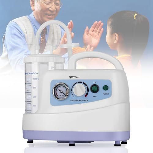 Aspirateur de mucosités électrique, appareil d'aspiration portable, aspirateur médical, dispositif d'aspiration de tubes d'expectorations pour la maison, comprend un bidon d'aspiration de 1000 cc