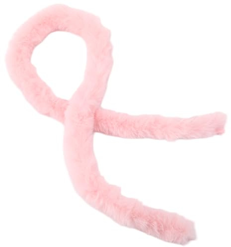 CABODYALS 2M Pink Faux Fur Trim Fabric Roll Thick Chenille Stems Furry Art Strips Shaggy Christmas Winding Garland Ribbon for Sewing Making Bows Festival Clothes Party Decor Halloween DIY Craft